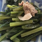豚肉と壬生菜の炒め煮